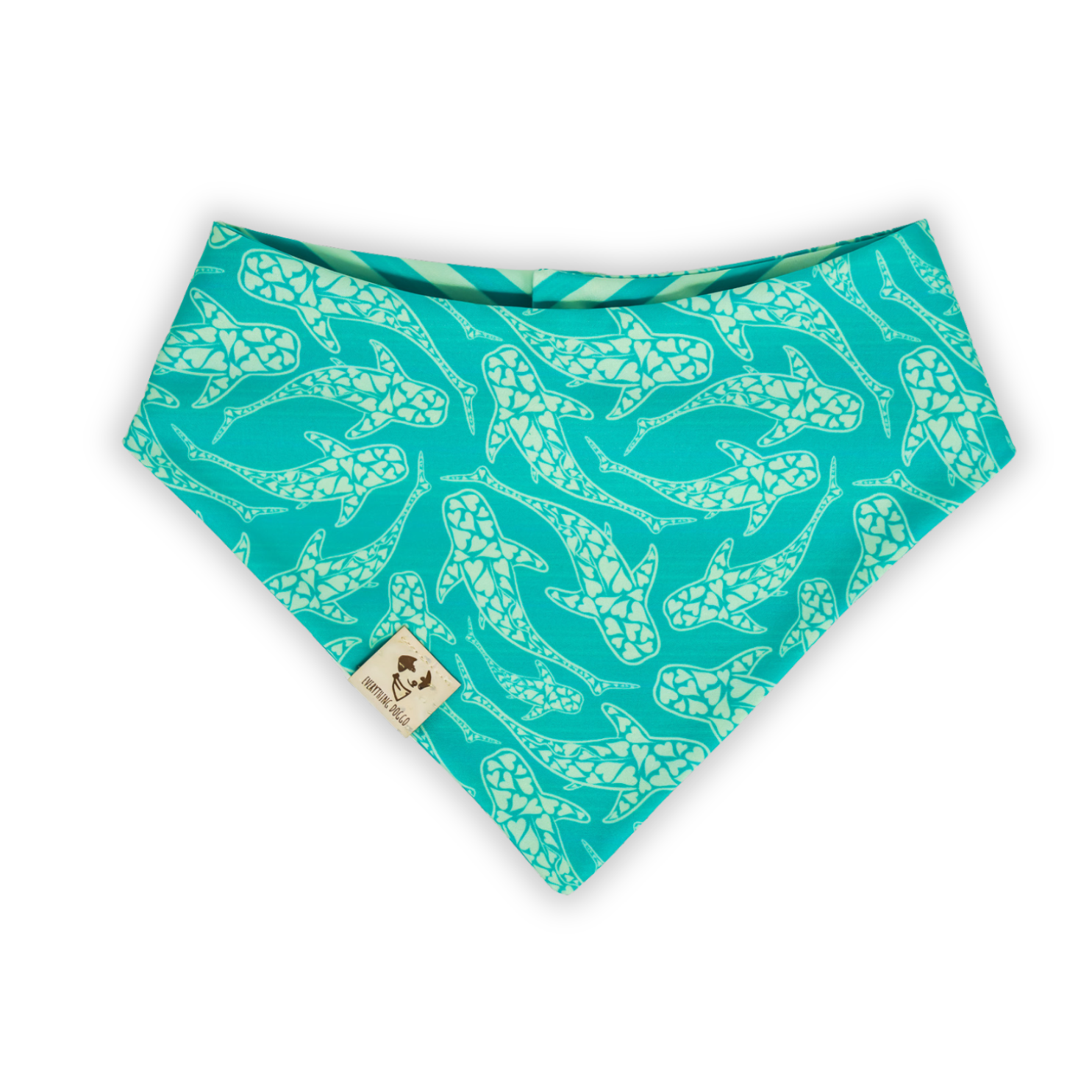 Teal Sharks - Active Snap On Bandana (Reversible)
