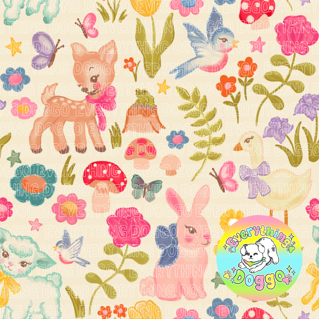 Spring Forest Floral - Bandana (Reversible)