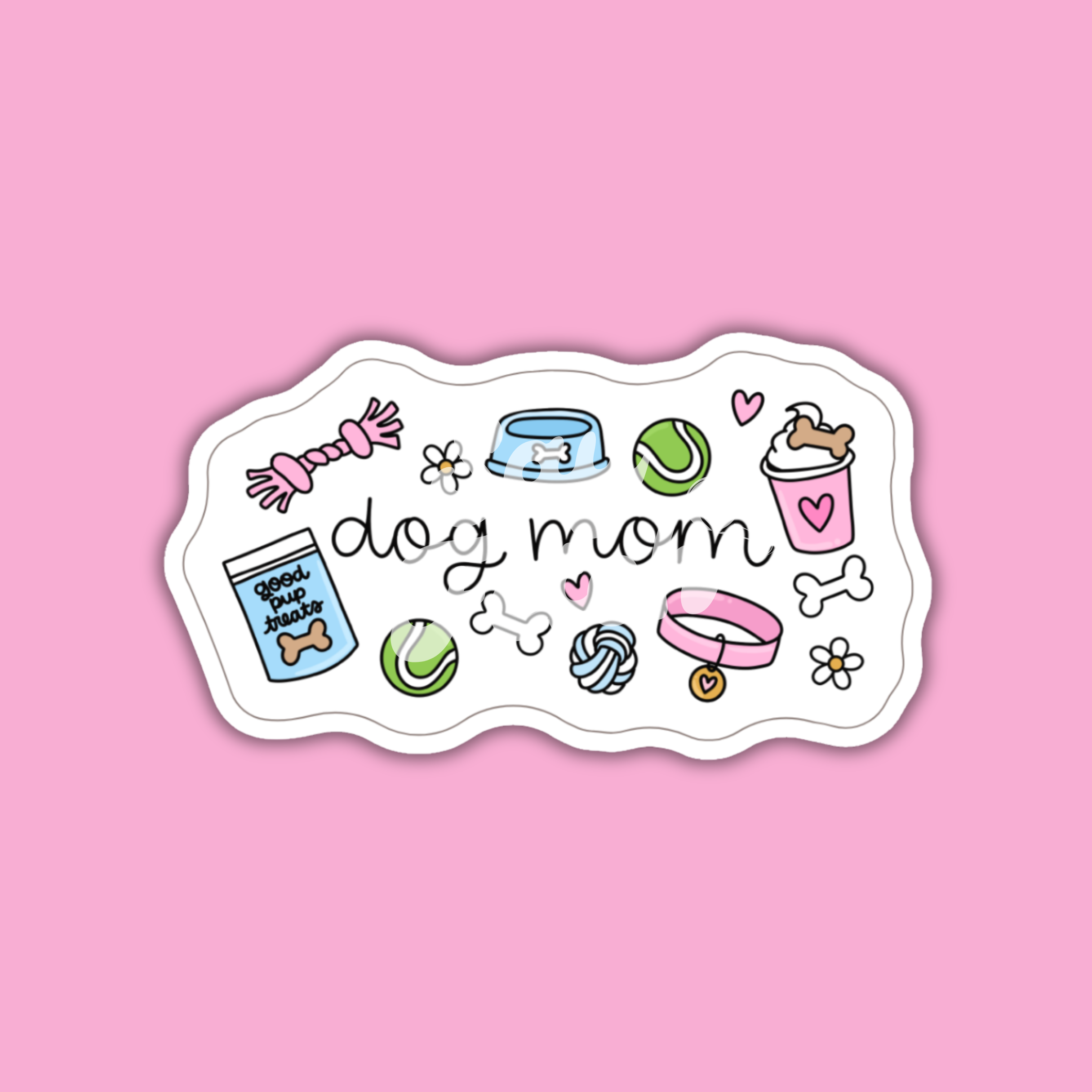 Dog Mom - Water-Resistant Sticker