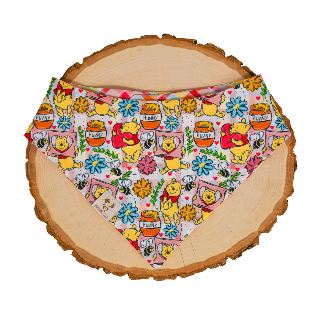 Hunny Bear Plaid - Bandana (Reversible)