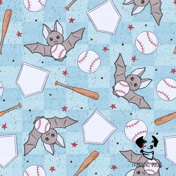 Baseball Bats (Blue) - Bandana