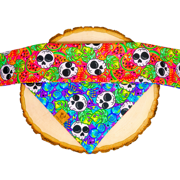 Neon Fruit Skulls - Bandana (Reversible)