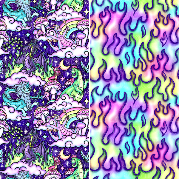 Whimsical Dragons - Bandana (Reversible)