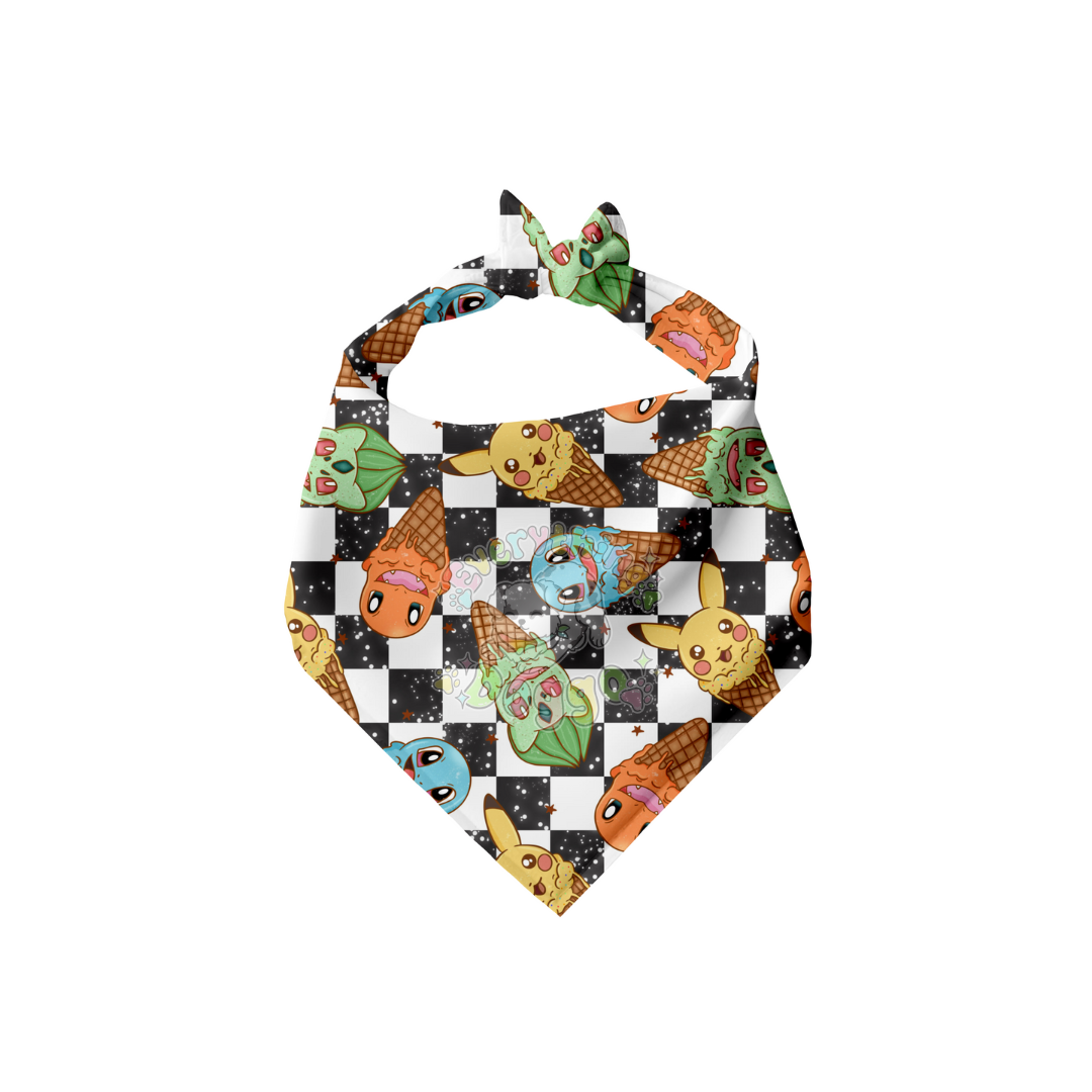 Poke Cones (Black and White Checks) - Bandana