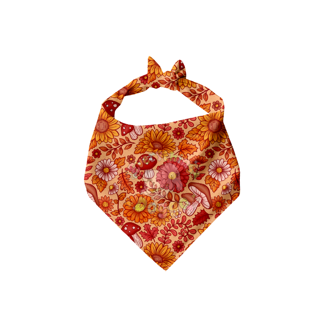 Fall Floral -  Bandana (Reversible)