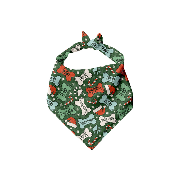 Santa Paws (Green) - Bandana