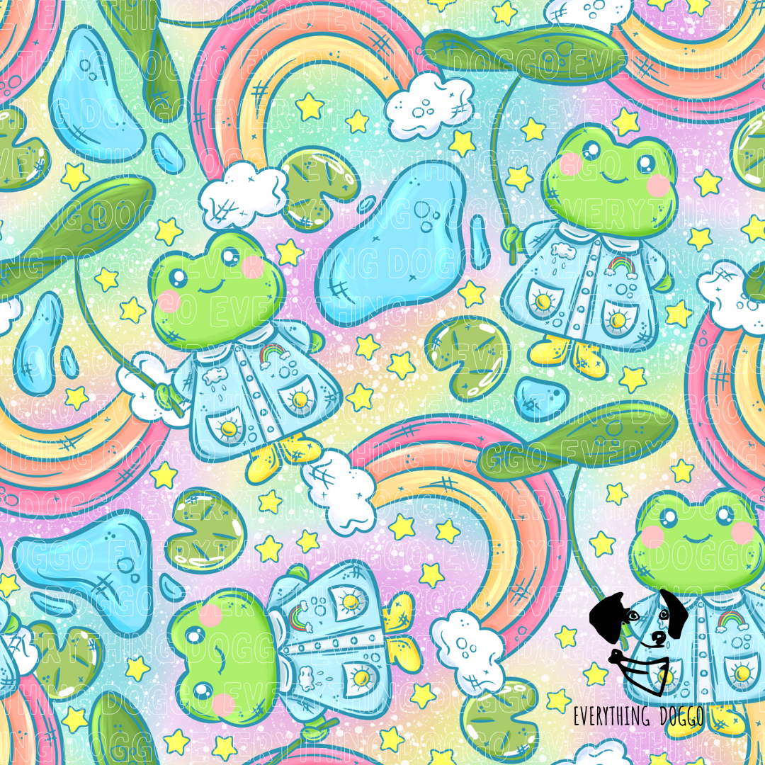 Rainy Day Froggies - Bandana