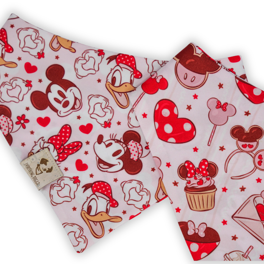 Mickey’s Sweethearts - Single Snap Bandana (Reversible)
