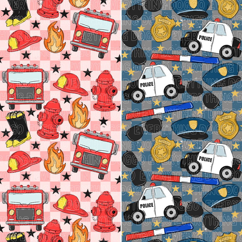 First Responders with Police - Bandana (Reversible)