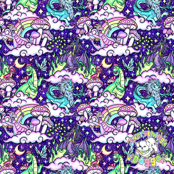 Whimsical Dragons - Bandana (Reversible)