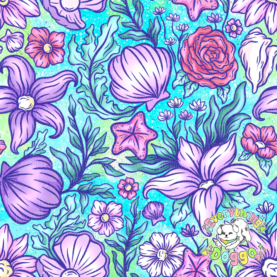 Mermaid Floral - Bandana