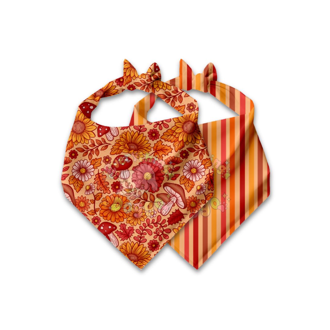 Fall Floral -  Bandana (Reversible)