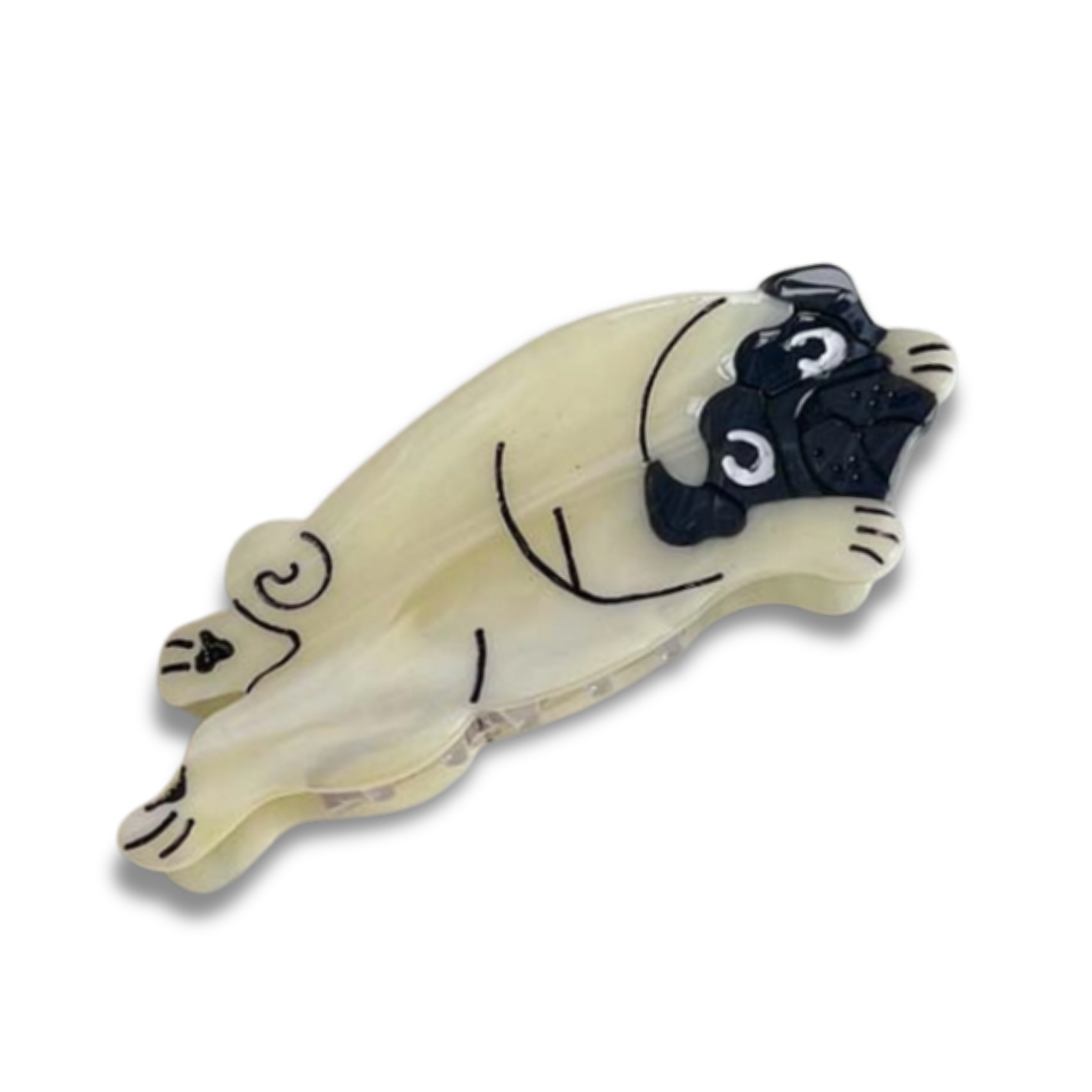 Pug Hair Claw Clip