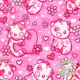 Pink & Groovy Valentine Cows - Bandana (Reversible)