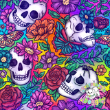 Floral Skulls - Bandana