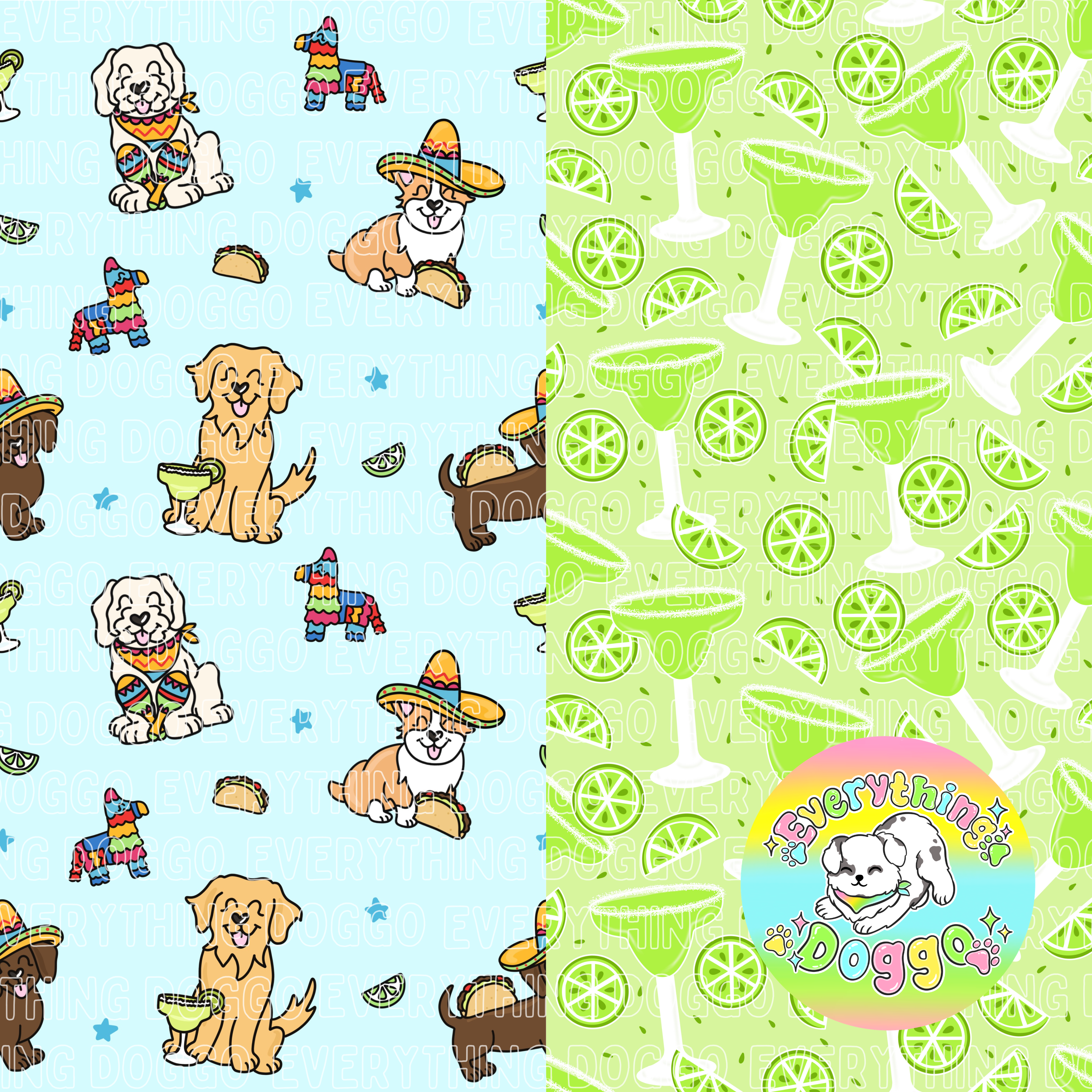 Margarita Pups - Bandana (Reversible)