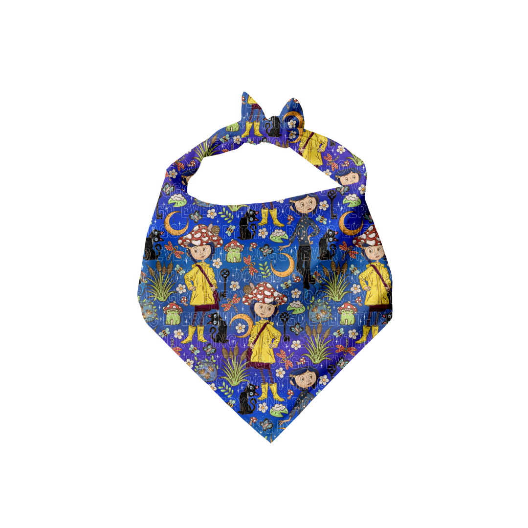 Cottagecore Button Girl - Bandana