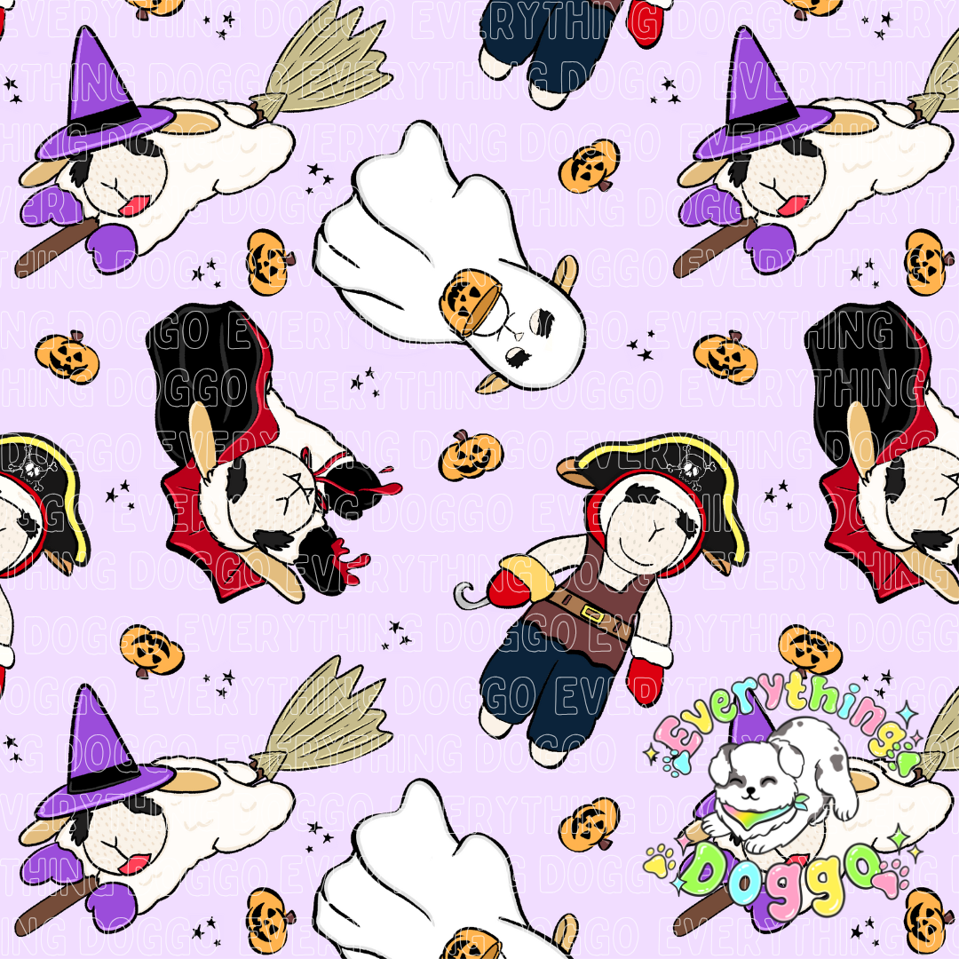 Halloween Lamb (Purple) -  Bandana