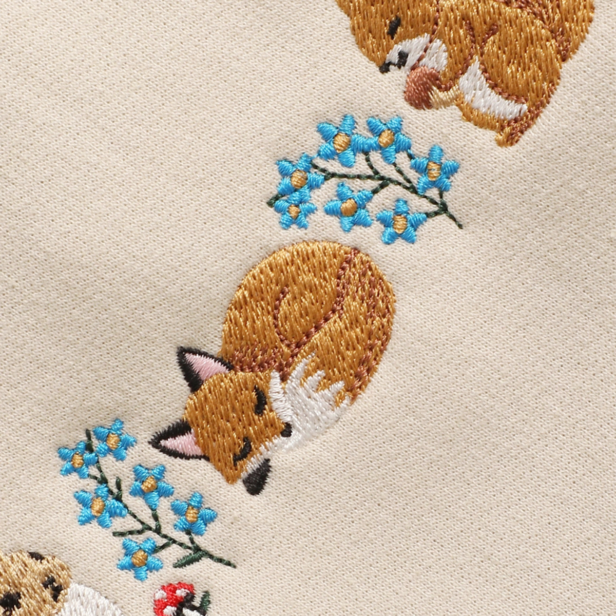 Woodland Animals and Wildflowers Embroidered Sweatshirt