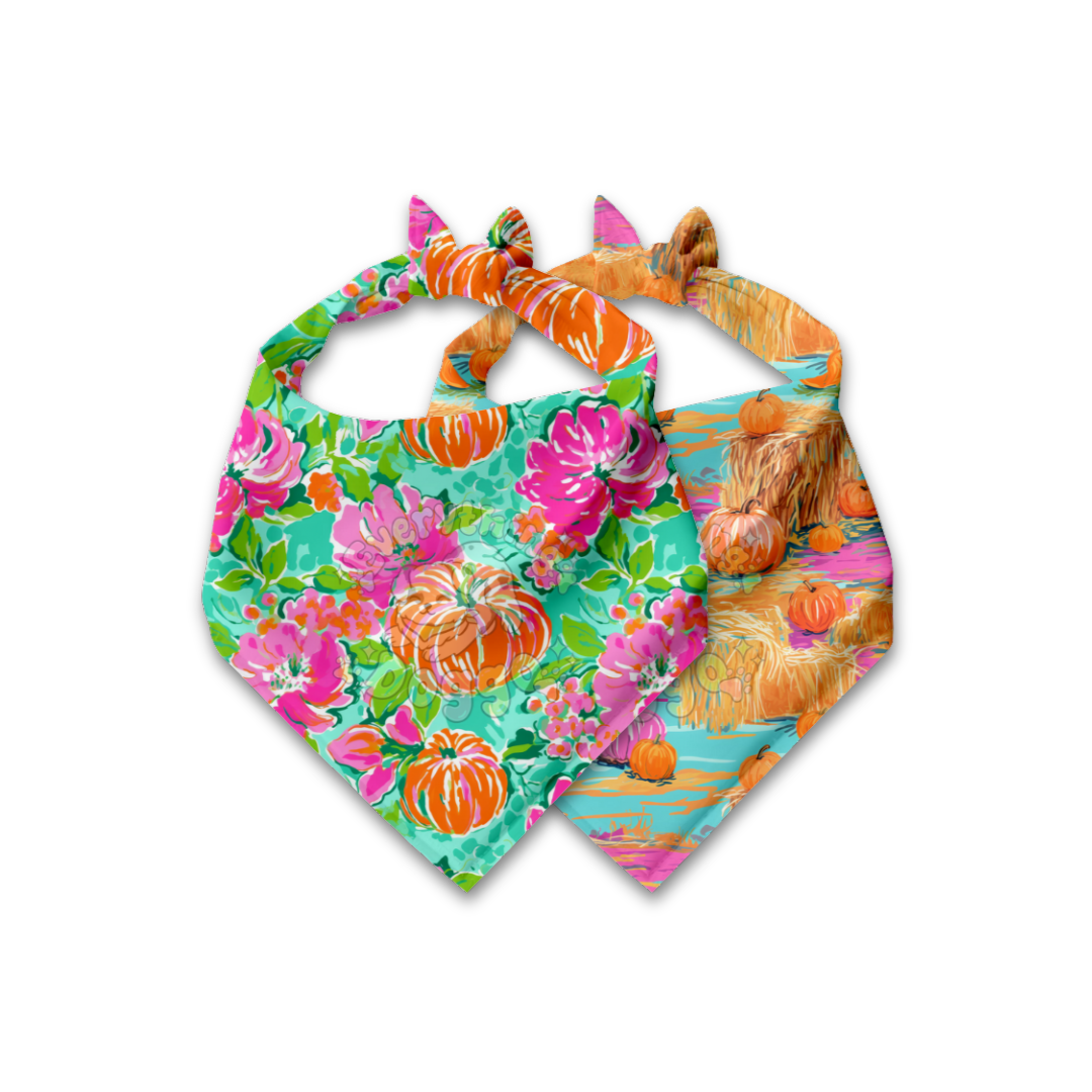 Preppy Pumpkins -  Bandana (Reversible)