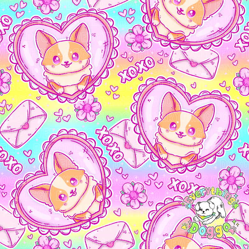 Corgi Hearts- Bandana