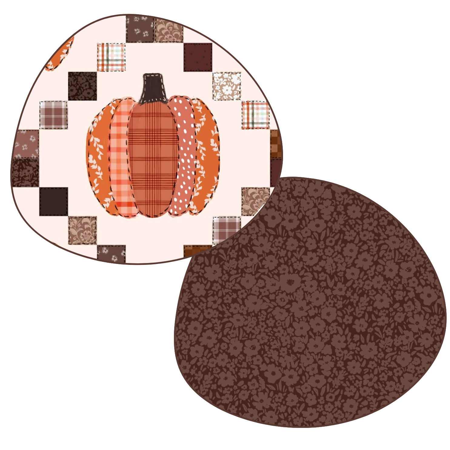 Cozy Pumpkin Quilt - Bandana (Reversible)