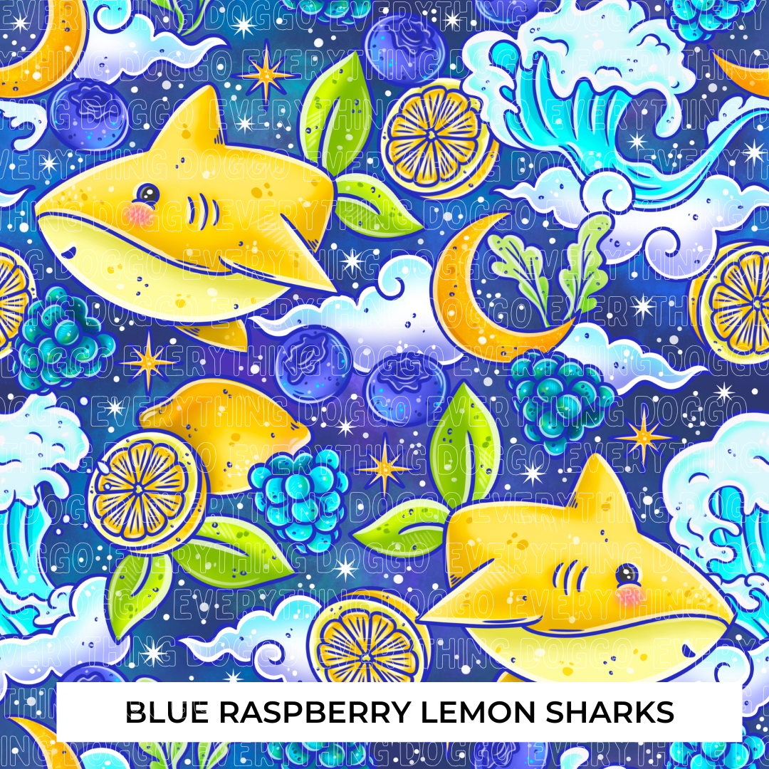 Blue Raspberry Lemon Sharks -  Bandana