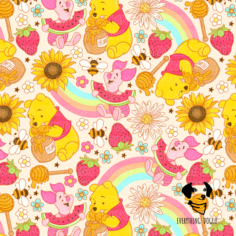 Summer Fruit Honey Bear - Bandana