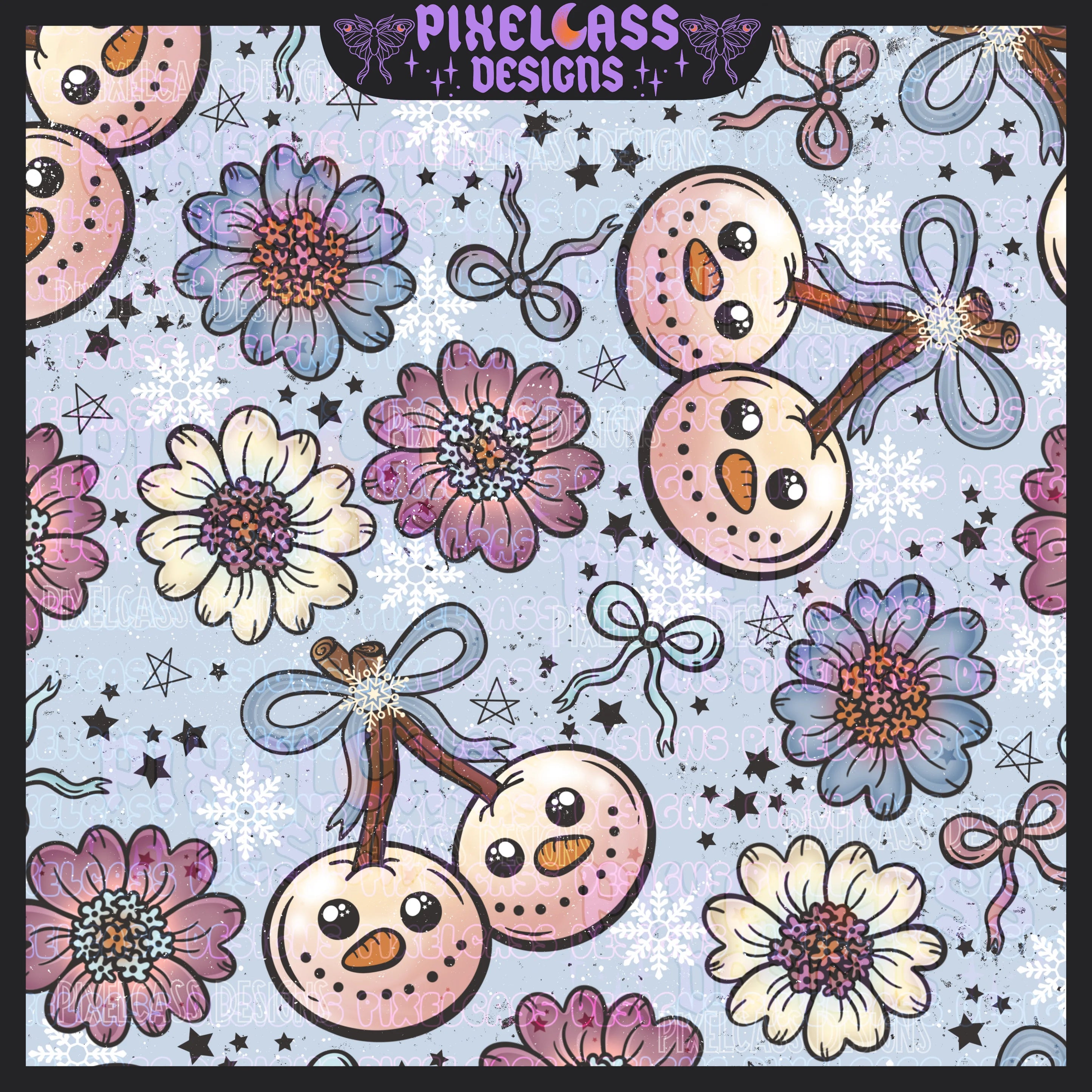 Coquette Snowman Cherries - Bandana