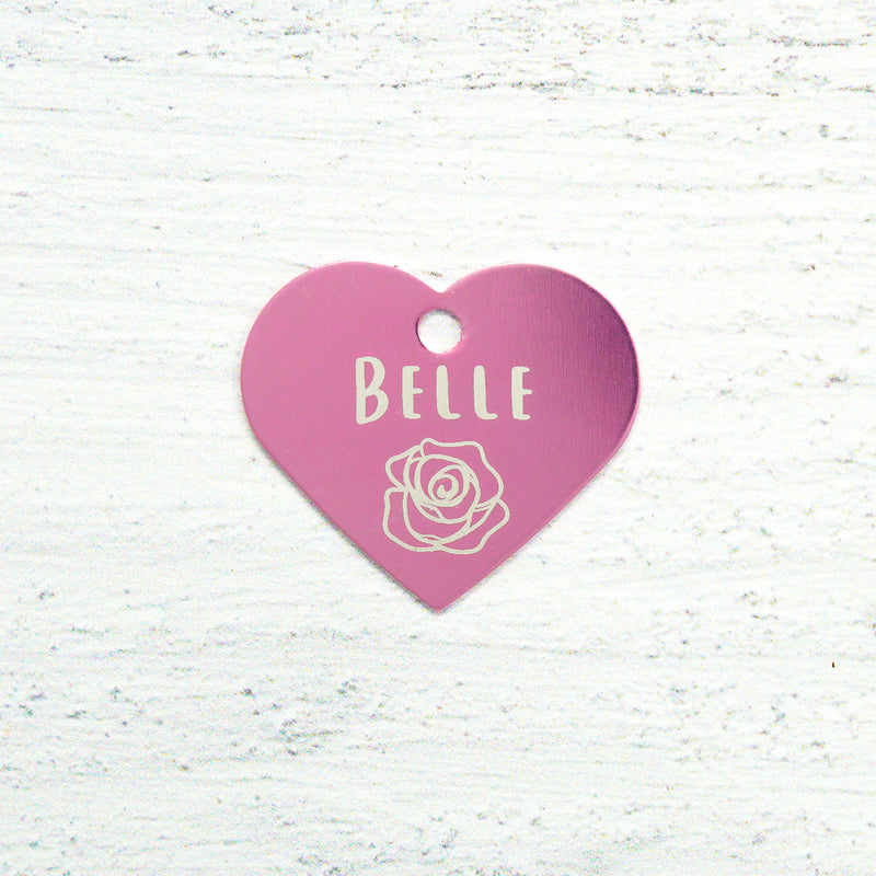 Heart Pet ID Tag: Rose