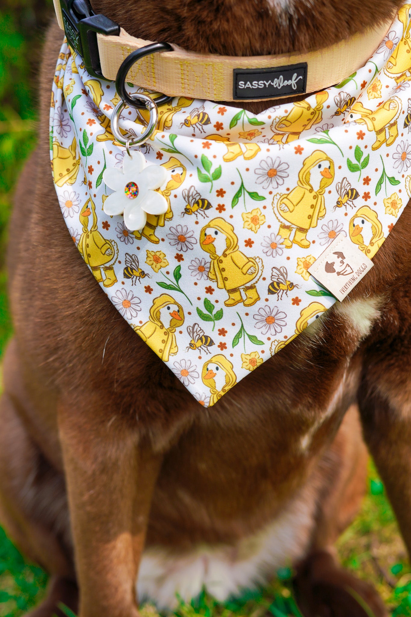 Rainy Day Duck - Active Snap On Bandana (Reversible)