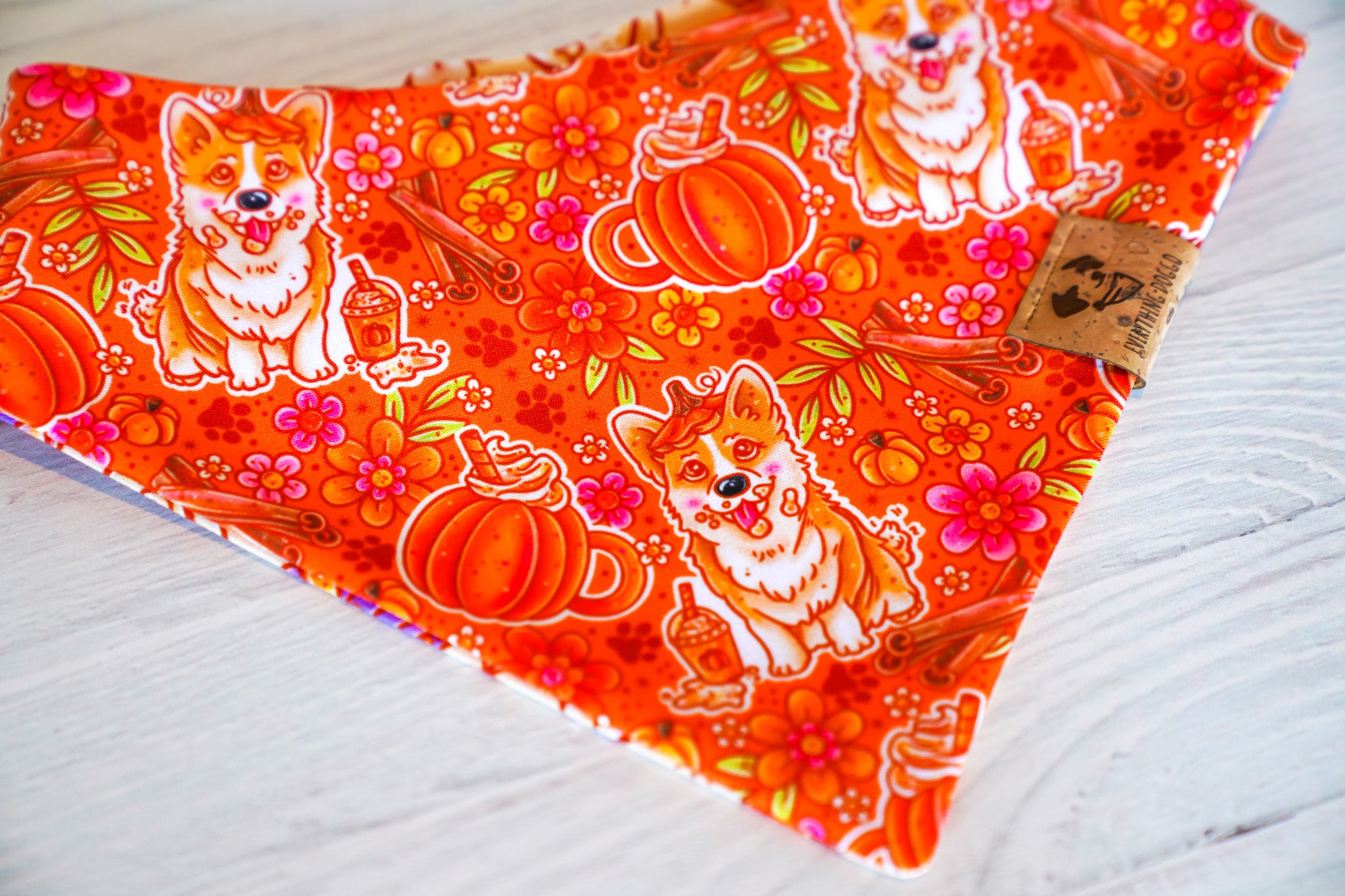 Pumpkin Spice Corgis -  Bandana (Reversible)