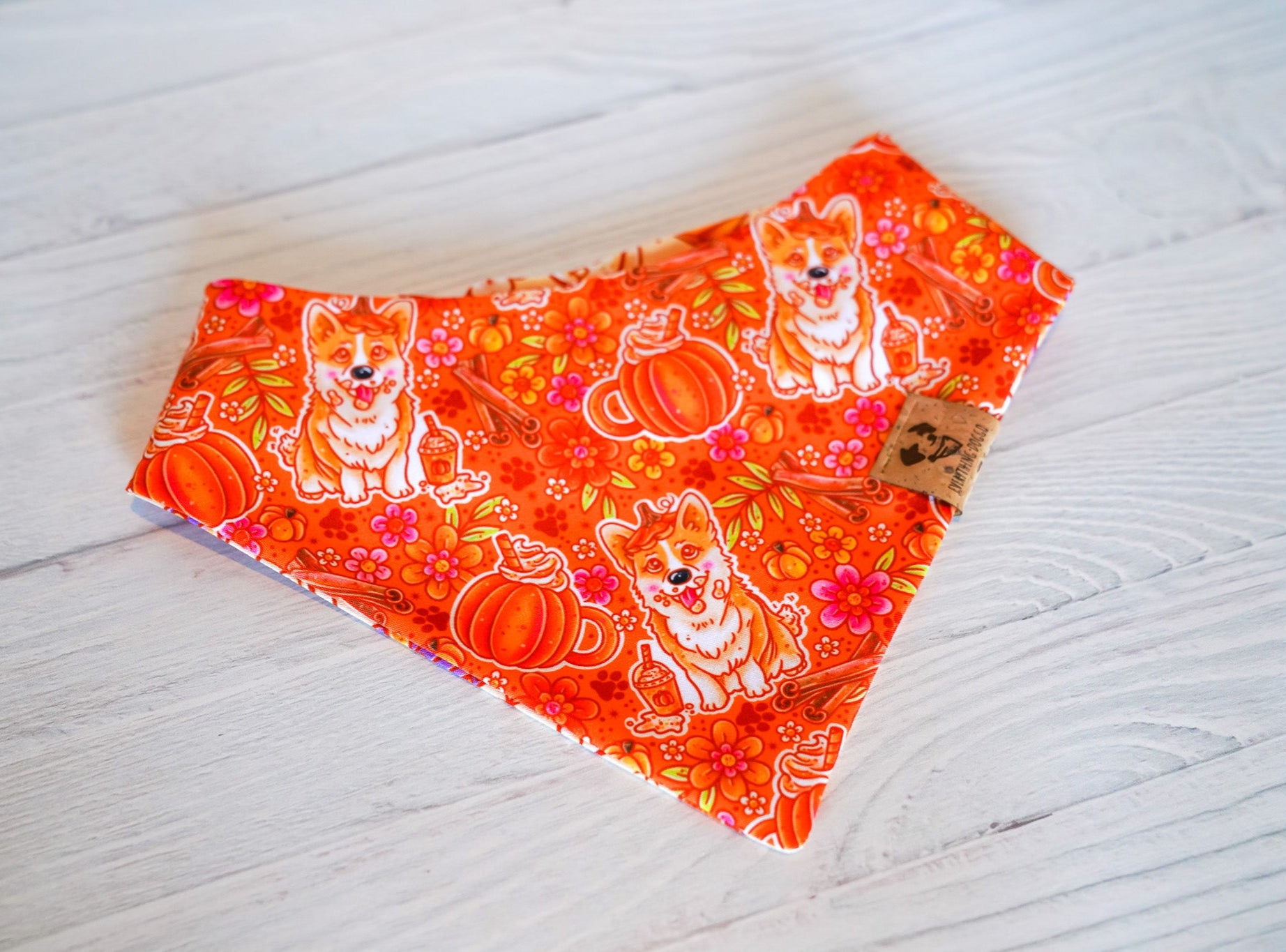 Pumpkin Spice Corgis -  Bandana (Reversible)