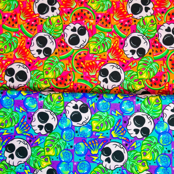 Neon Fruit Skulls - Bandana (Reversible)