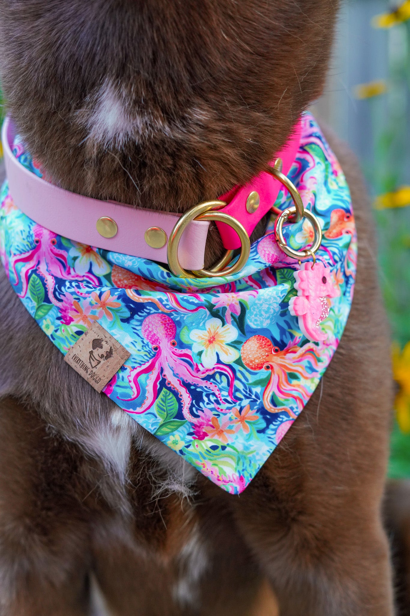 Preppy Ocean Life -  Bandana (Custom Reversible)