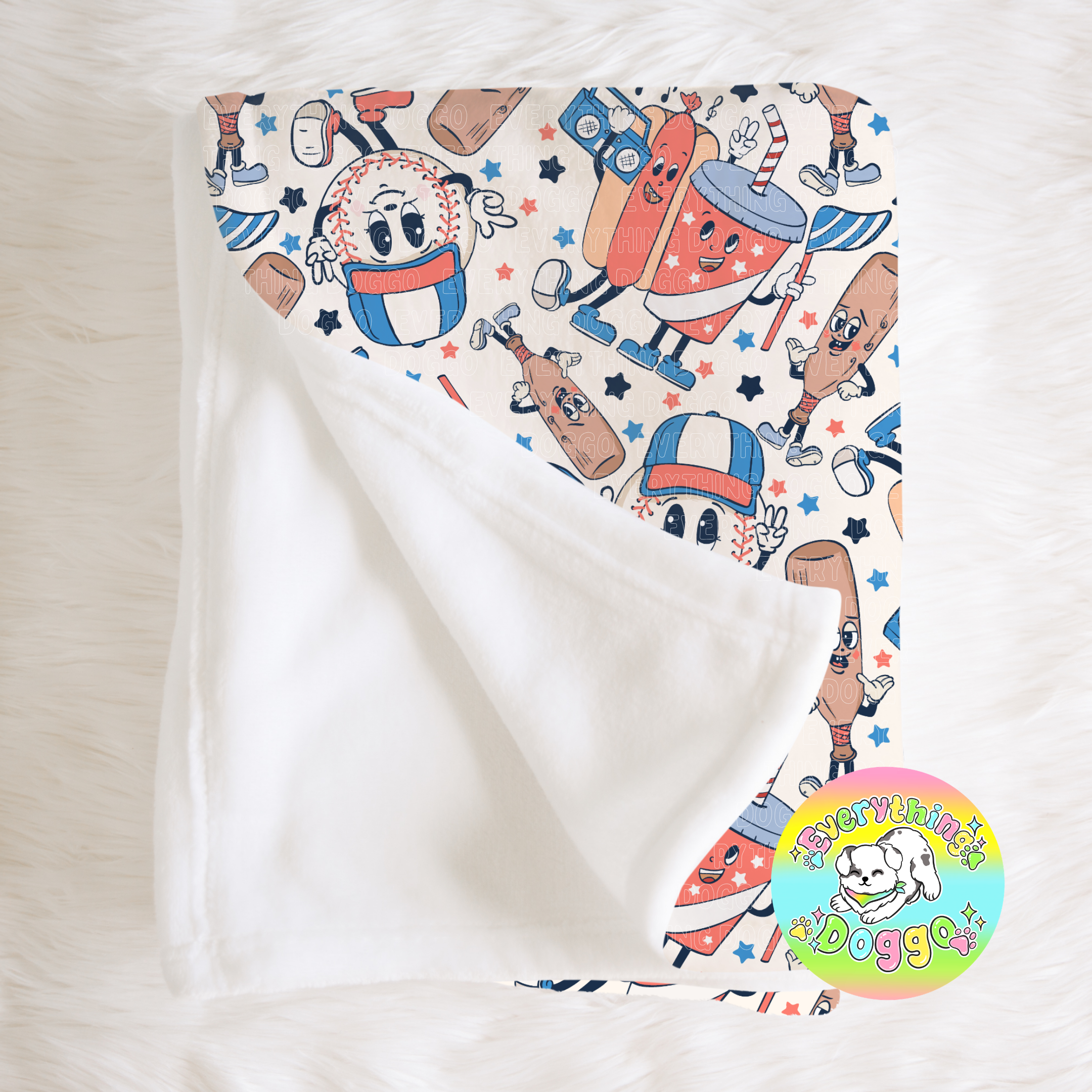 Retro Baseball - Minky Blanket