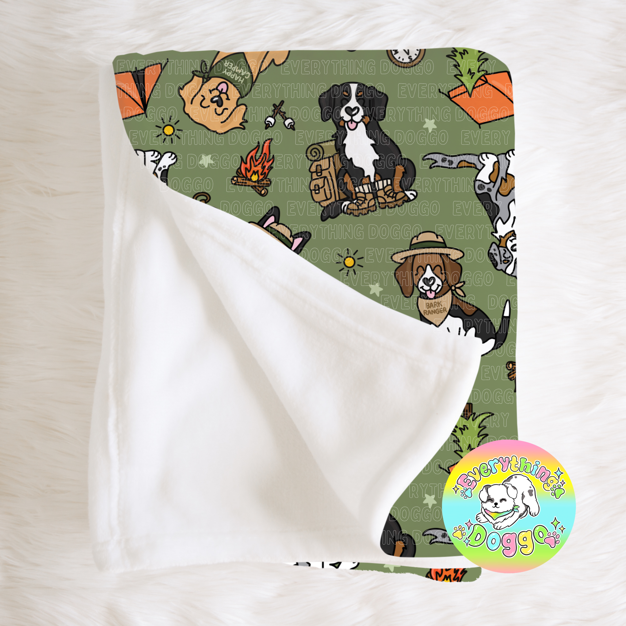 Hiking Dogs - Minky Blanket