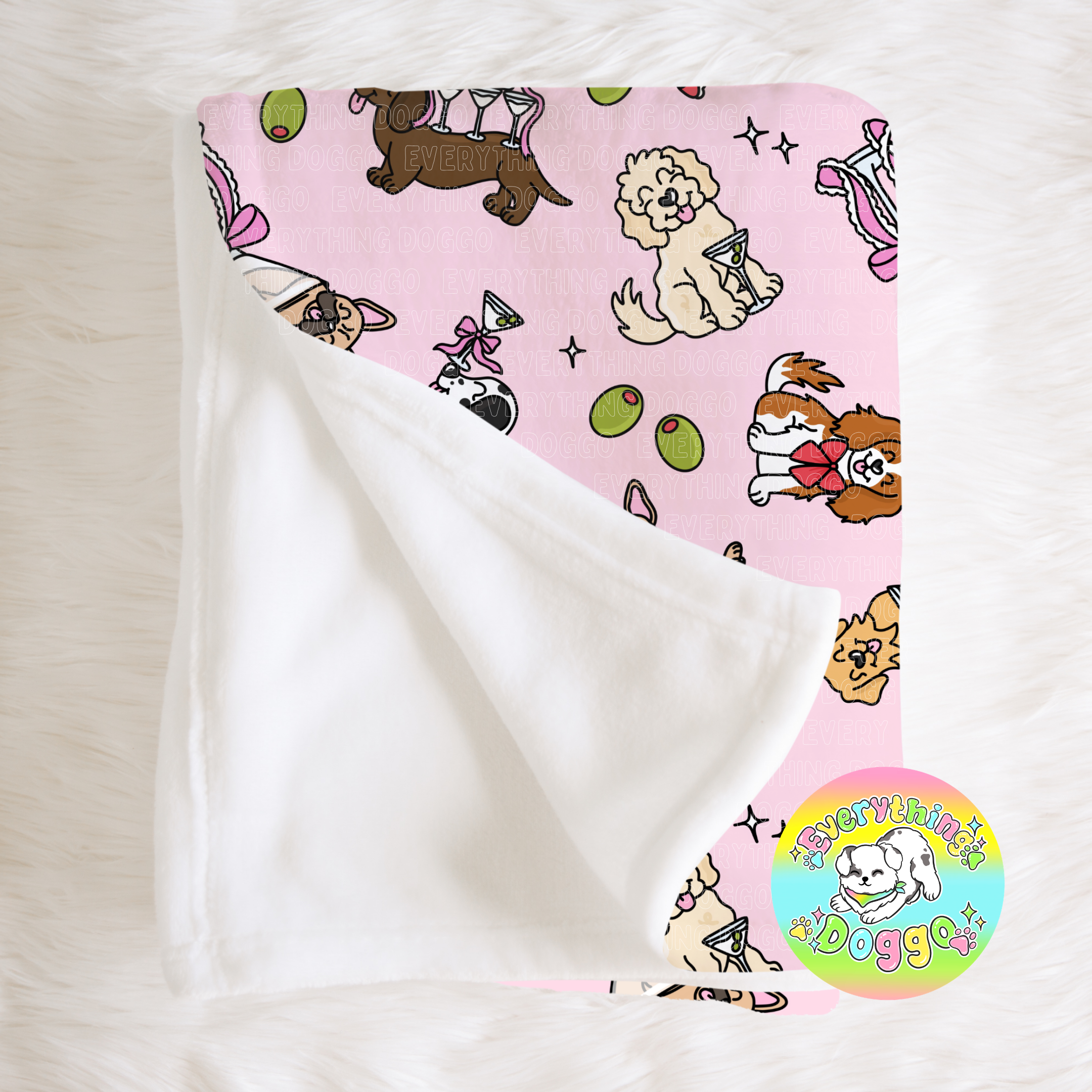 Martini Pups - Minky Blanket