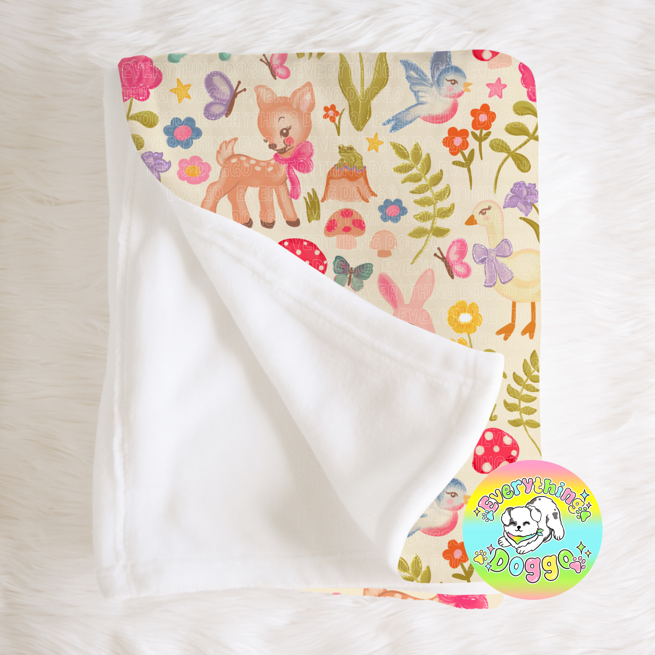 Spring Forest Floral - Minky Blanket