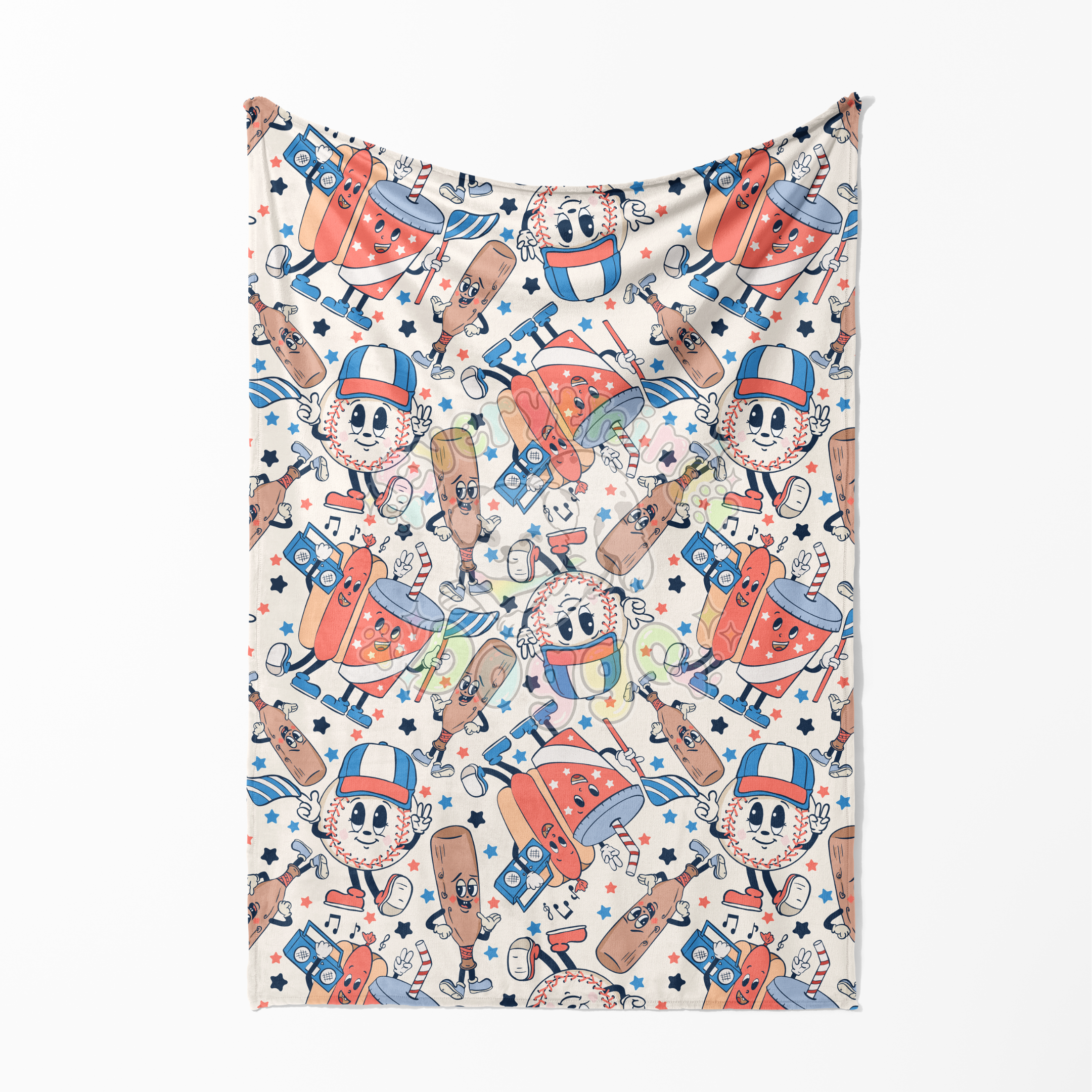 Retro Baseball - Minky Blanket