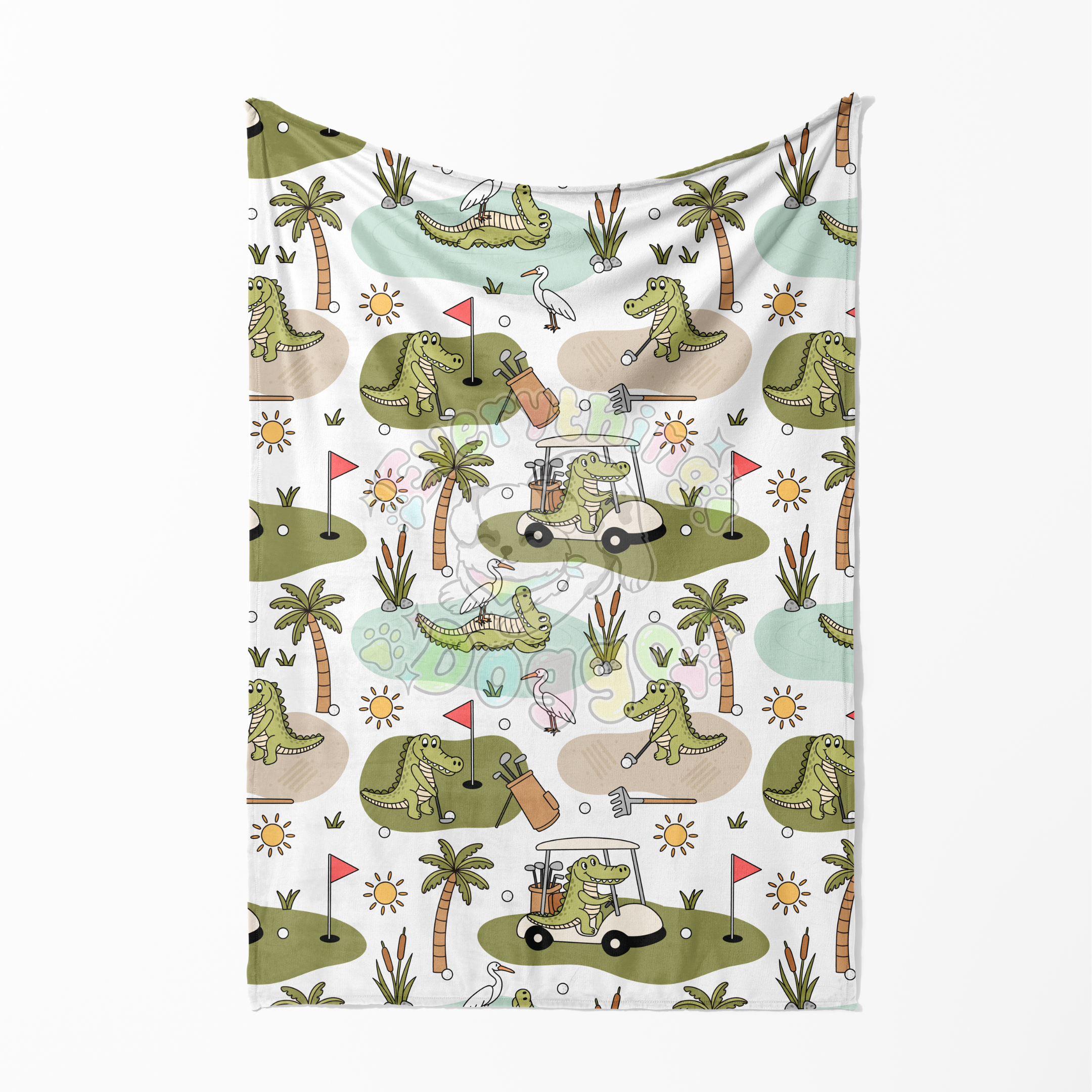 Golfing Gators - Minky Blanket