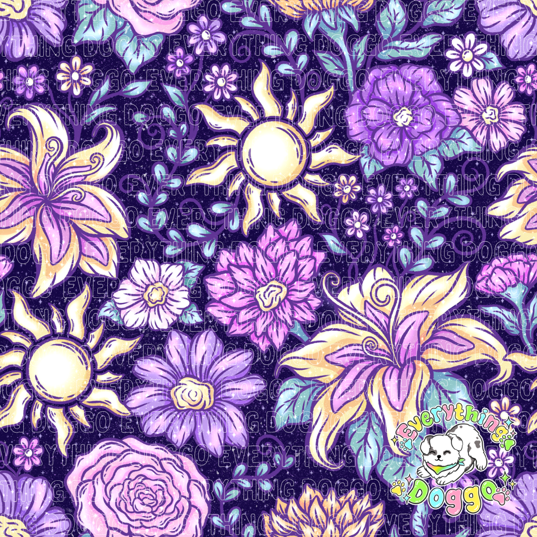 Sun Princess Floral (Midnight) - Bandana