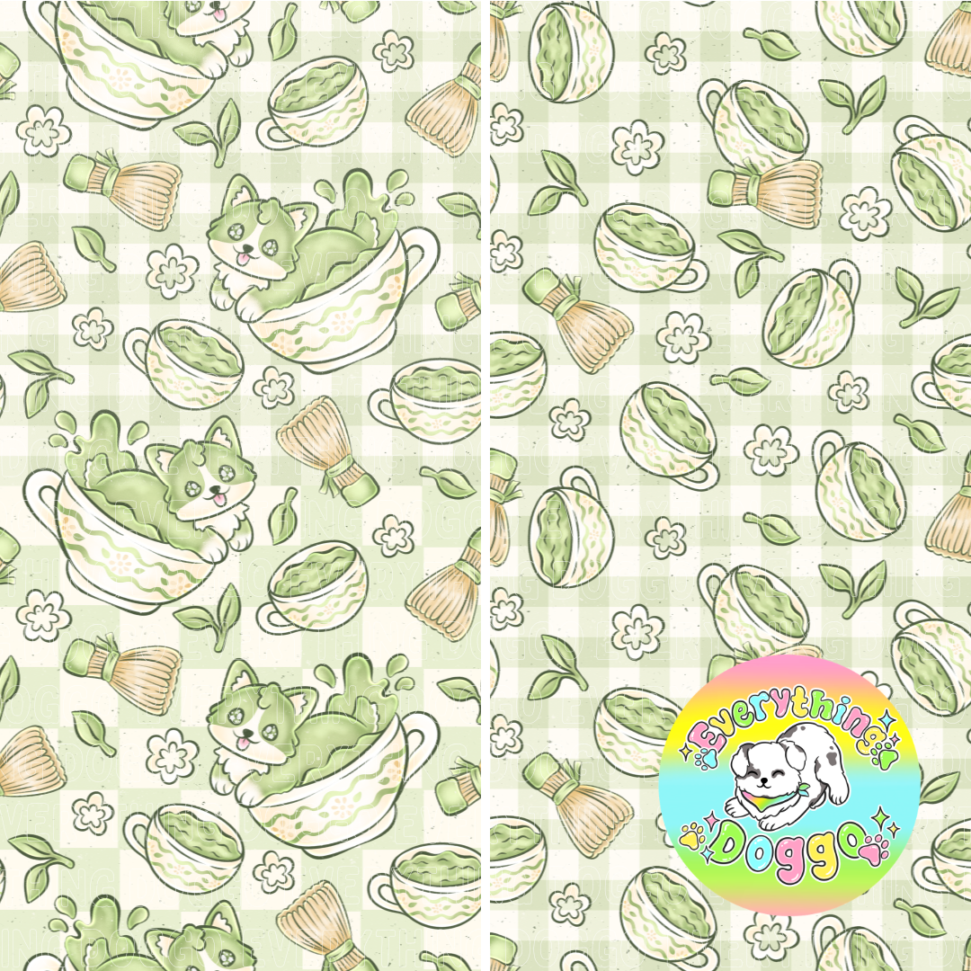 Matcha Pup - Bandana (Reversible)