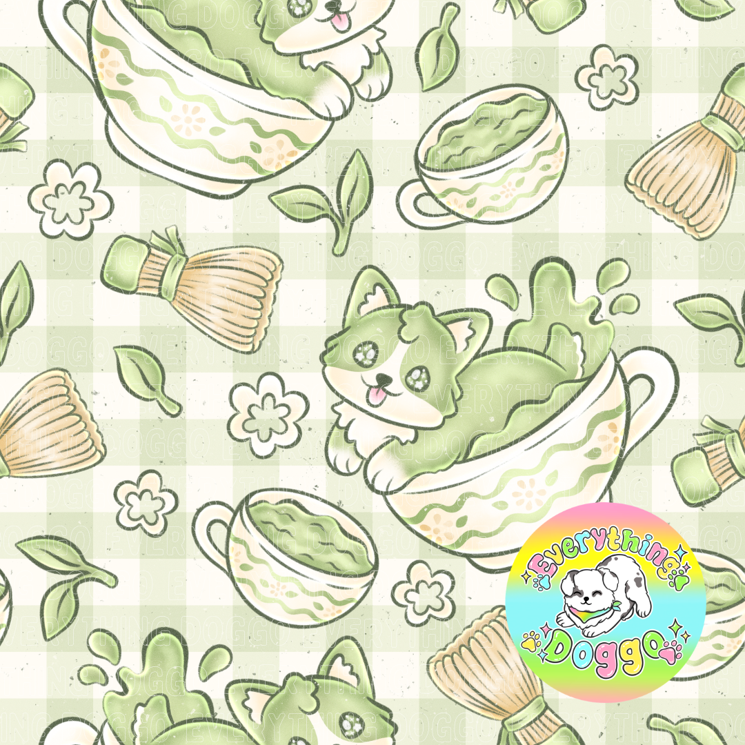 Matcha Pup - Bandana (Reversible)