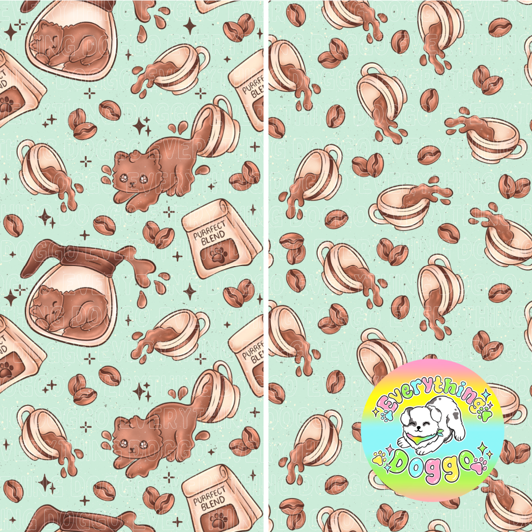 Purrfect Blend (Turquoise) - Bandana (Reversible)