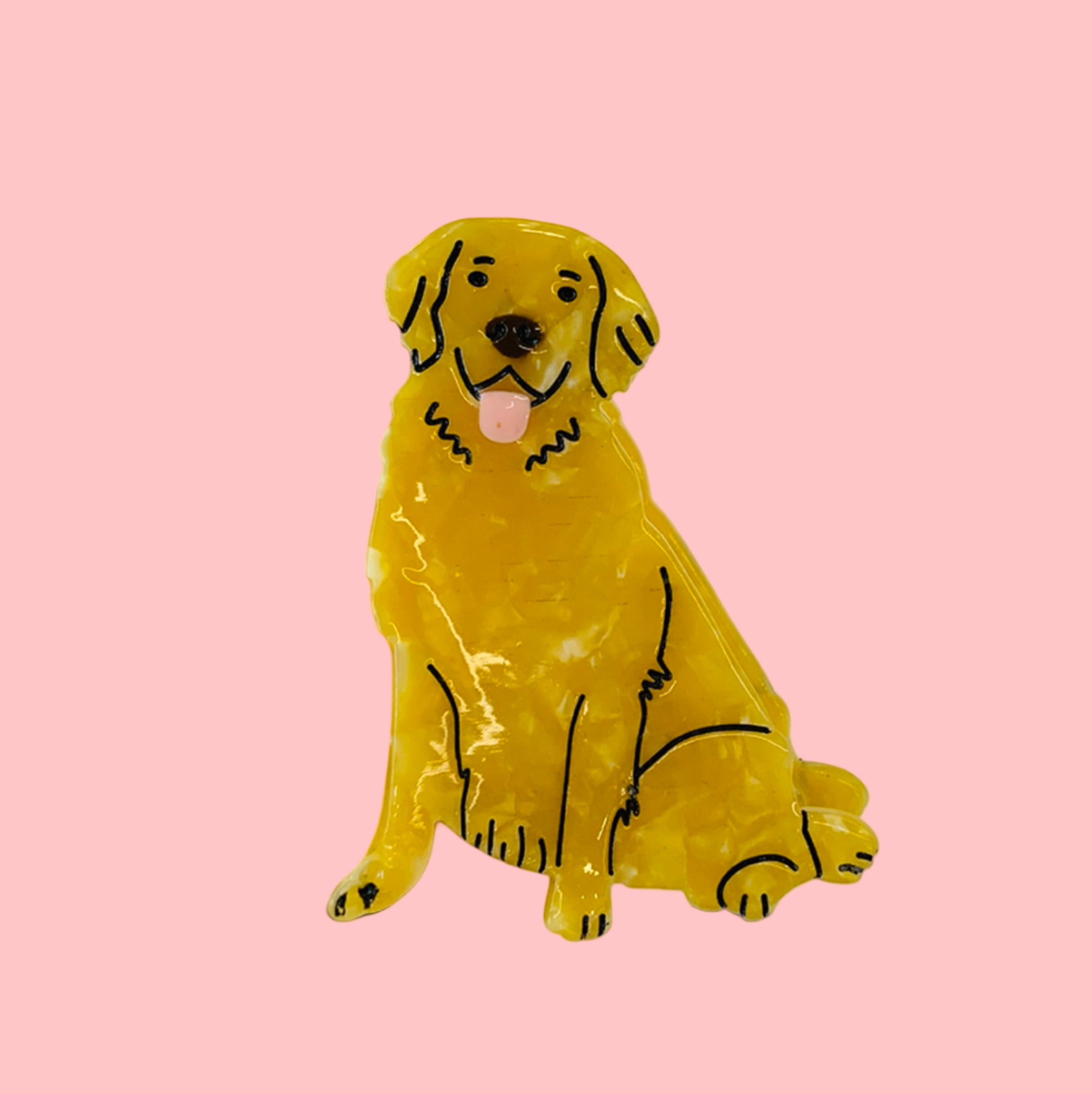 Golden Retriever Hair Claw Clip