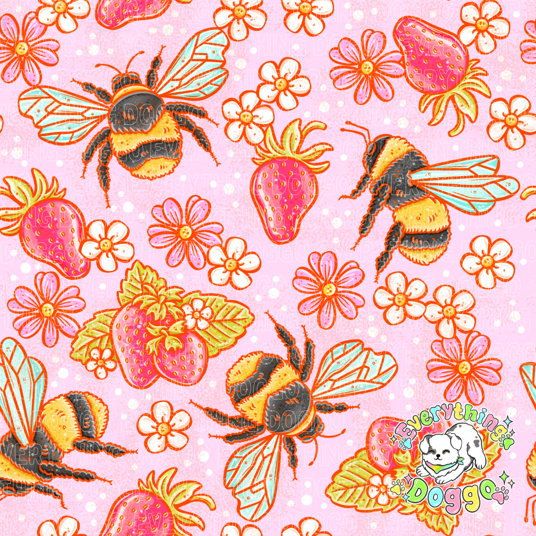 Bees and Strawberries - Bandana