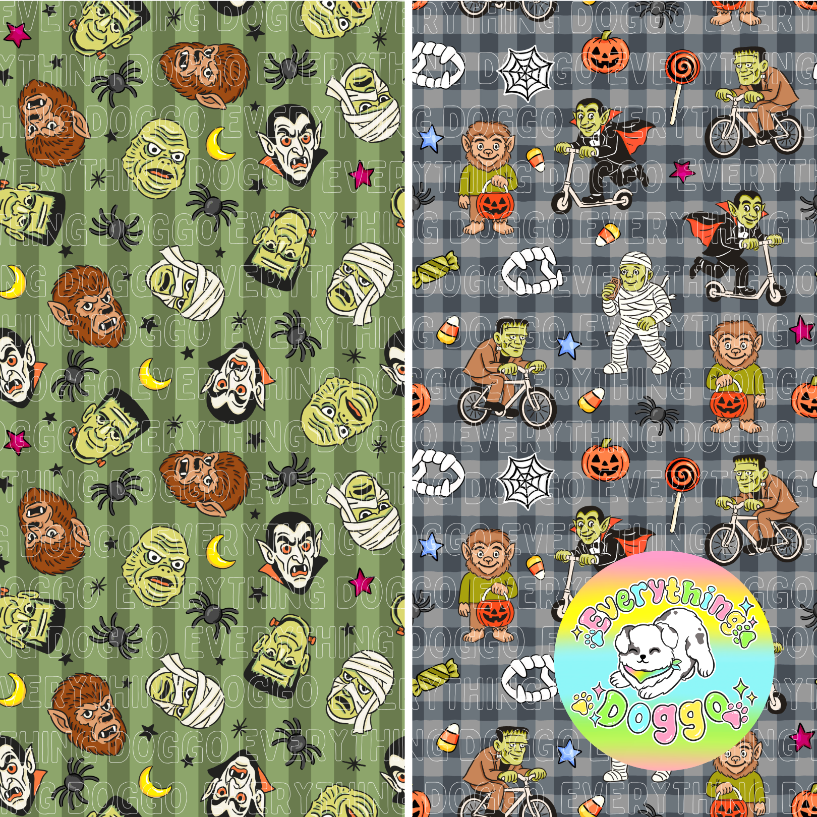 Vintage Monster Mash - Bandana (Reversible)