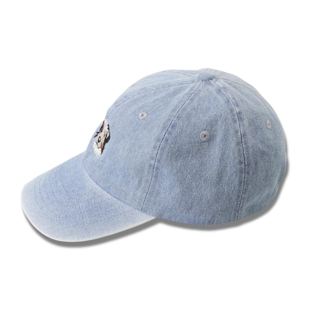 Australian Shepherd Embroidered Denim Baseball Cap