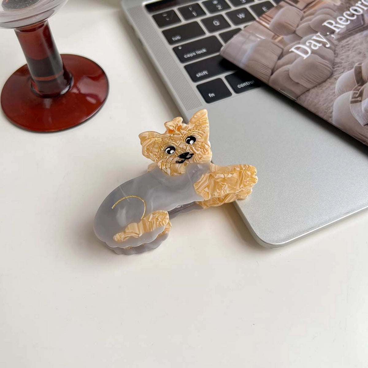 Yorkie Hair Claw Clip